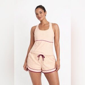 Old Navy PowerSoft Peach Racerback Tank & Shorts Set